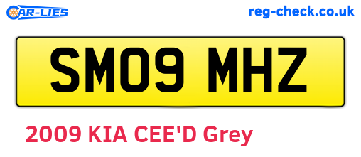 SM09MHZ are the vehicle registration plates.