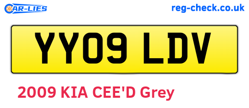 YY09LDV are the vehicle registration plates.