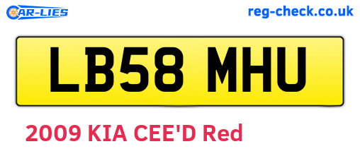 LB58MHU are the vehicle registration plates.