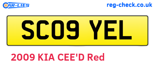 SC09YEL are the vehicle registration plates.