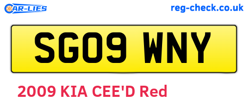 SG09WNY are the vehicle registration plates.
