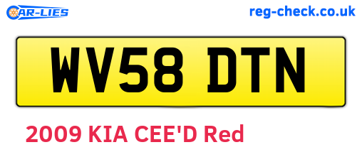 WV58DTN are the vehicle registration plates.