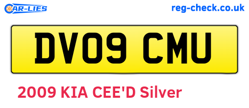 DV09CMU are the vehicle registration plates.