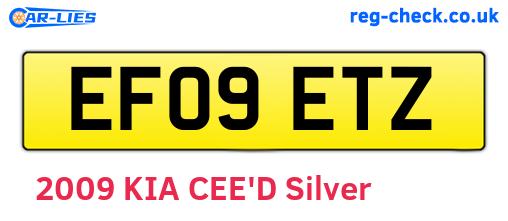 EF09ETZ are the vehicle registration plates.
