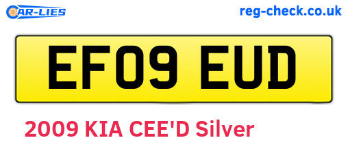 EF09EUD are the vehicle registration plates.