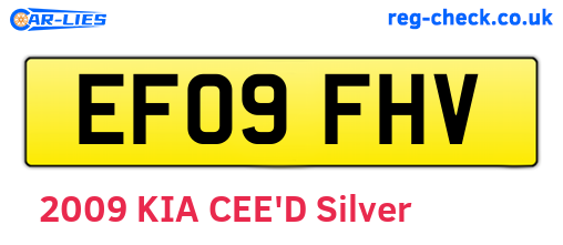 EF09FHV are the vehicle registration plates.