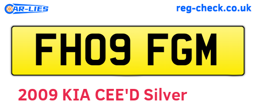 FH09FGM are the vehicle registration plates.
