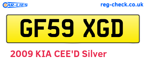 GF59XGD are the vehicle registration plates.
