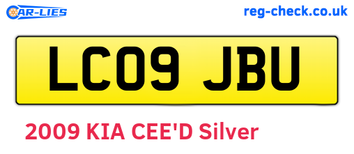 LC09JBU are the vehicle registration plates.