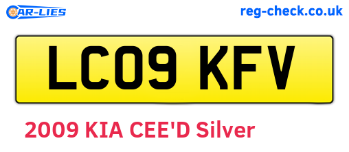 LC09KFV are the vehicle registration plates.