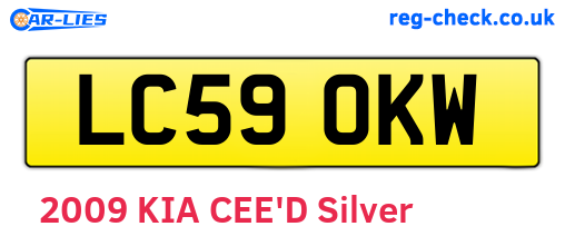 LC59OKW are the vehicle registration plates.