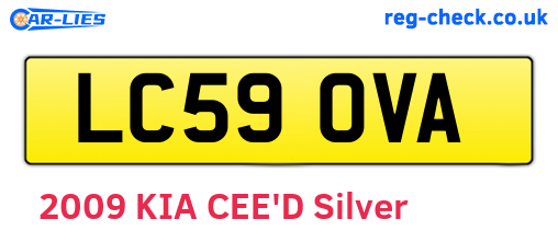 LC59OVA are the vehicle registration plates.