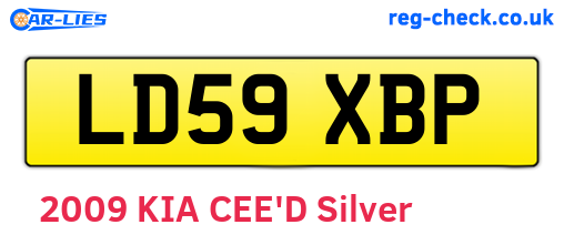 LD59XBP are the vehicle registration plates.