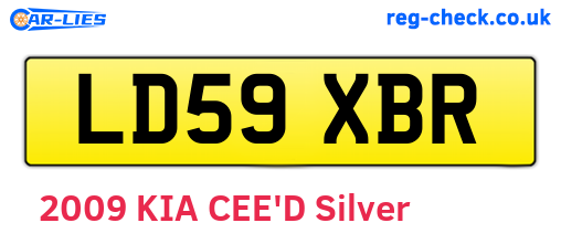 LD59XBR are the vehicle registration plates.