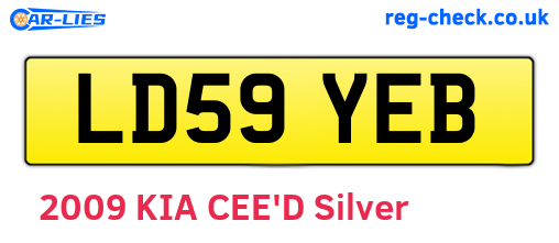 LD59YEB are the vehicle registration plates.