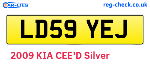 LD59YEJ are the vehicle registration plates.