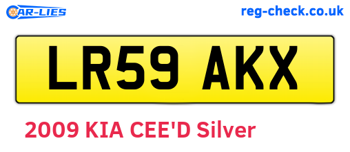 LR59AKX are the vehicle registration plates.