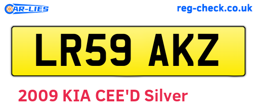 LR59AKZ are the vehicle registration plates.
