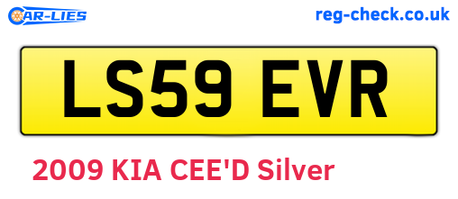 LS59EVR are the vehicle registration plates.