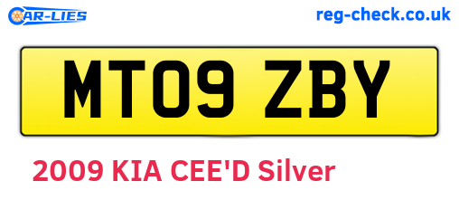MT09ZBY are the vehicle registration plates.