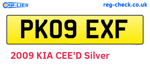 PK09EXF are the vehicle registration plates.