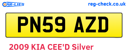 PN59AZD are the vehicle registration plates.