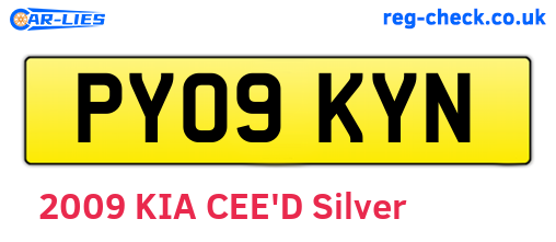 PY09KYN are the vehicle registration plates.