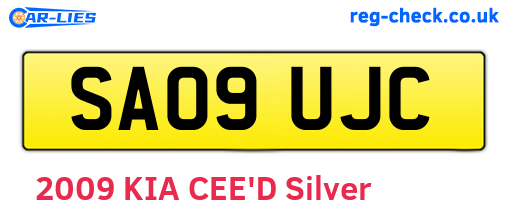 SA09UJC are the vehicle registration plates.