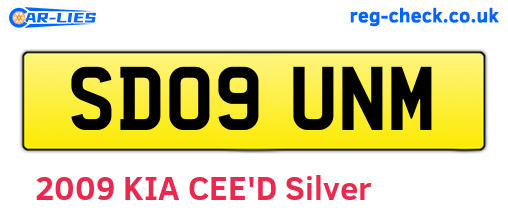 SD09UNM are the vehicle registration plates.