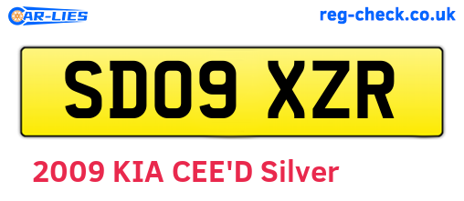SD09XZR are the vehicle registration plates.