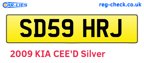 SD59HRJ are the vehicle registration plates.