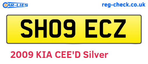SH09ECZ are the vehicle registration plates.