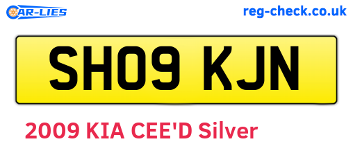 SH09KJN are the vehicle registration plates.