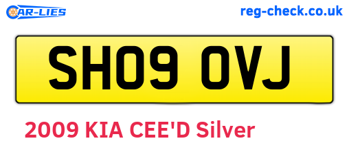 SH09OVJ are the vehicle registration plates.