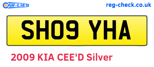 SH09YHA are the vehicle registration plates.