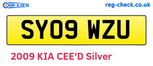 SY09WZU are the vehicle registration plates.