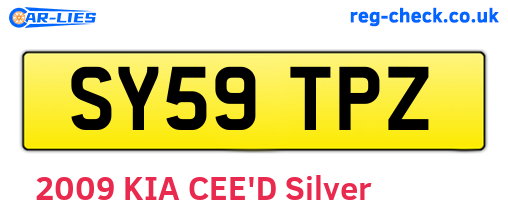 SY59TPZ are the vehicle registration plates.