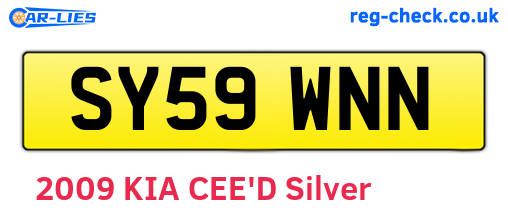 SY59WNN are the vehicle registration plates.