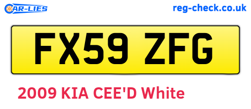 FX59ZFG are the vehicle registration plates.