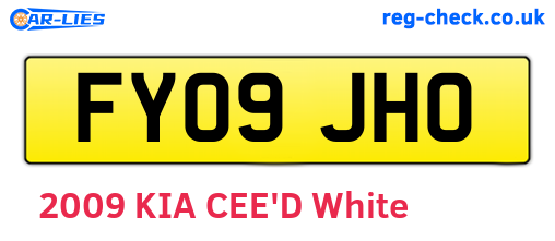 FY09JHO are the vehicle registration plates.