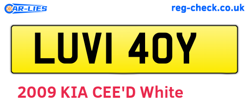 LUV140Y are the vehicle registration plates.