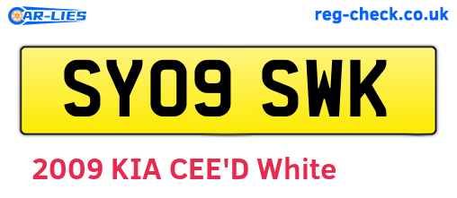 SY09SWK are the vehicle registration plates.