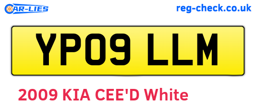 YP09LLM are the vehicle registration plates.