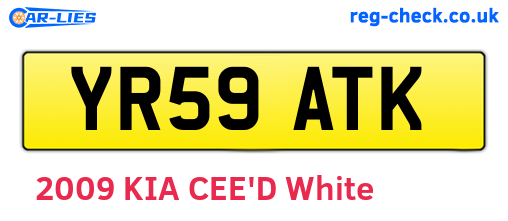 YR59ATK are the vehicle registration plates.