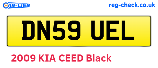DN59UEL are the vehicle registration plates.