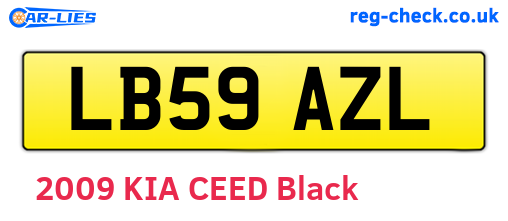 LB59AZL are the vehicle registration plates.