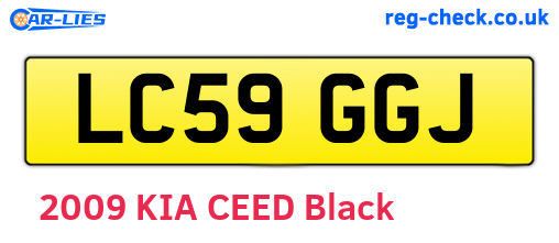 LC59GGJ are the vehicle registration plates.