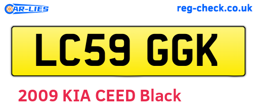 LC59GGK are the vehicle registration plates.