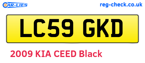 LC59GKD are the vehicle registration plates.