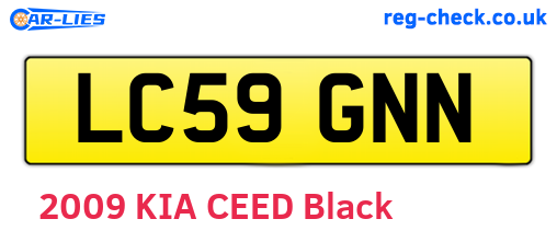 LC59GNN are the vehicle registration plates.